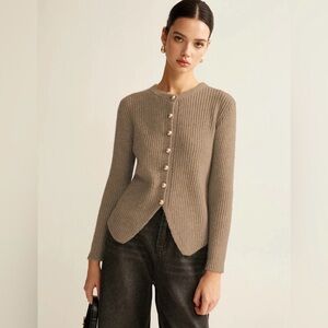 Commense Button Down Split Cardigan NWT